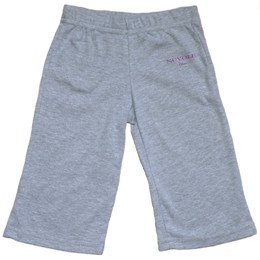 Bløde babybukser med lilla logo 1