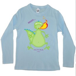 Langærmet bluse med drage 1