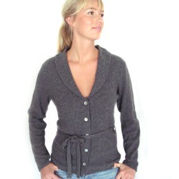Elegant strikket cardigan _grey_1