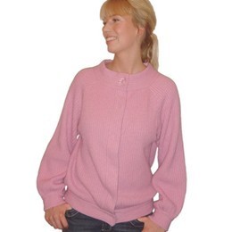 Strikket cardigan med elegant lukning pink_1