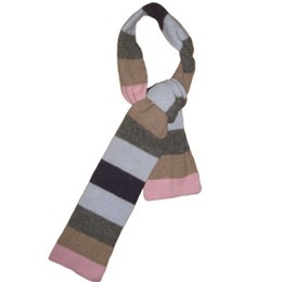 Stribet Smalt Halstørklæde i Strik _1