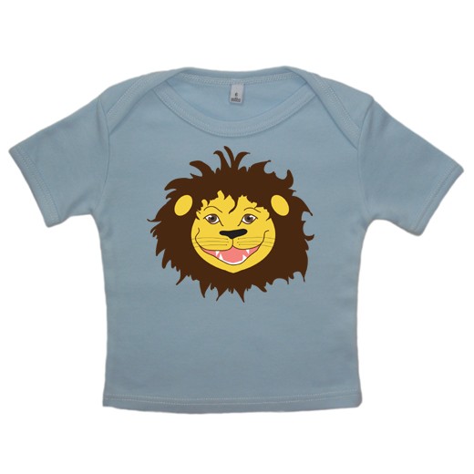 Økologisk_Baby_T-Shirt_blue_Løve_1
